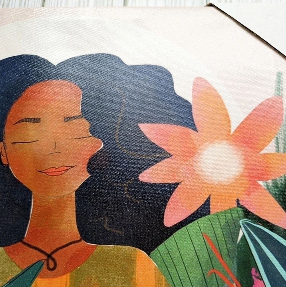 The Love Garden Canvas from Jena Holliday Modern Wall Decor 12 X 12 NWT